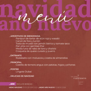 Salones Carrasco | Salons Carrasco Menu Nadal I Cap Dany 2025